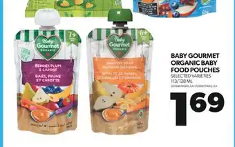 Real Canadian Superstore Baby gourmet organic baby food pouches, 113/128 ml offer