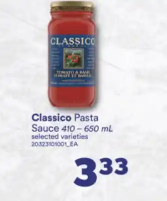 Real Canadian Superstore Classico pasta sauce, 410 – 650 ml offer