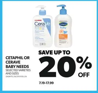 Real Canadian Superstore Cetaphil or cerave baby needs offer