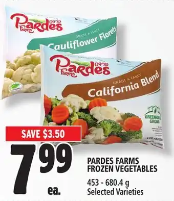 Metro Pardes farms frozen vegetables offer