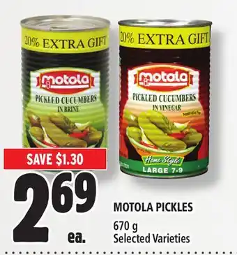 Metro Motola pickles offer