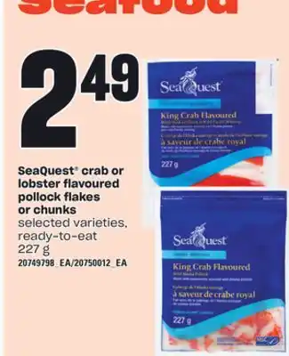 Loblaws Seaquest crab or lobster flavoured pollock flakes or chunks, 227 g offer