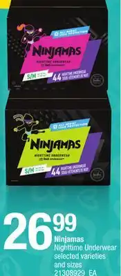 Loblaws Ninjamas nighttime underwear offer