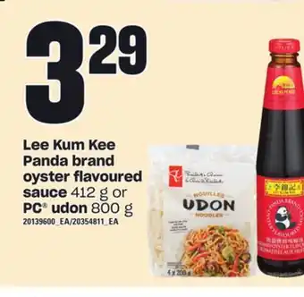 Loblaws Lee kum kee panda brand oyster flavoured sauce, 412 g or pc udon, 800 g offer