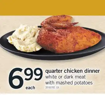 Fortinos Quarter chicken dinner offer