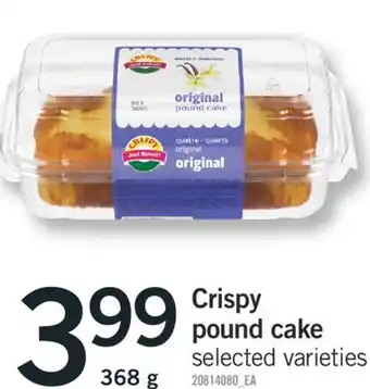 Fortinos Crispy pound cake, 368 g offer