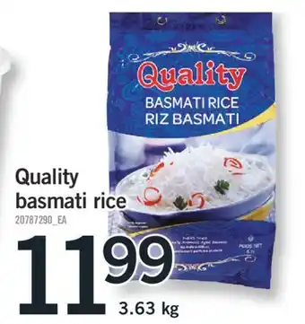Fortinos Quality basmati rice, 3.63 kg offer