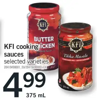 Fortinos Kfi cooking sauces, 375 ml offer