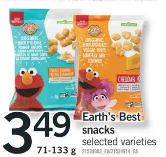 Fortinos Earth's best snacks, 71-133 g offer