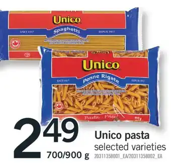 Fortinos Unico pasta, 700/900 g offer