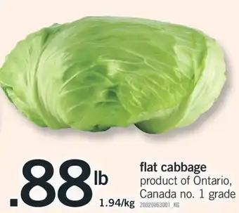 Fortinos Flat cabbage offer