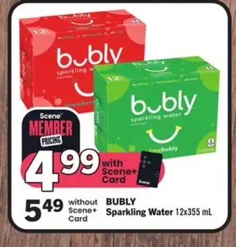 Foodland Bubly sparkling water 12x355 ml offer