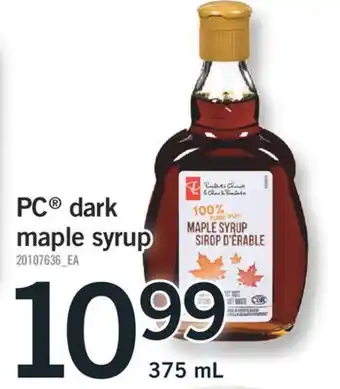Fortinos Pc dark maple syrup offer