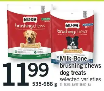 Fortinos Milk-bone brushing chews dog treats, 535-688 g offer