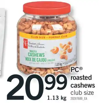Fortinos Pc roasted cashews offer