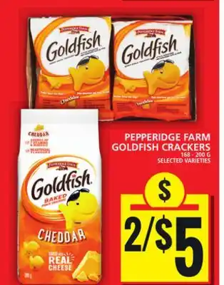 Food Basics Pepperidge farm goldfish crackers offer