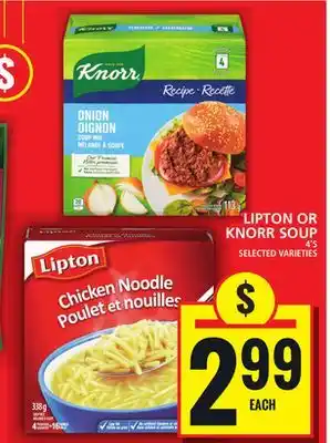 Food Basics Lipton or knorr soup offer