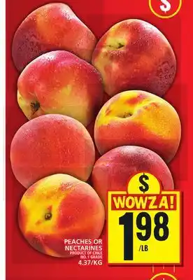 Food Basics Peaches or nectarines offer
