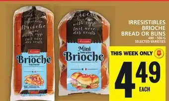 Food Basics Irresistibles brioche bread or buns offer