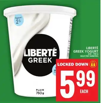 Food Basics Liberté greek yogurt offer