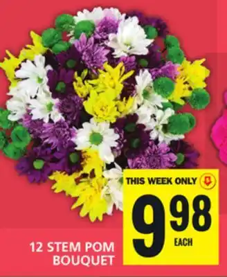 Food Basics 12 stem pom bouquet offer