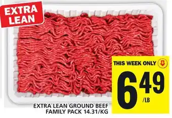 Food Basics Extra lean ground beef family pack offer