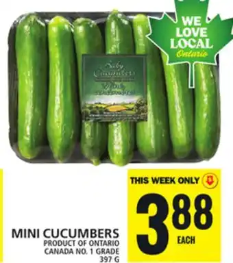Food Basics Mini cucumbers offer