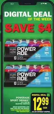 Food Basics Powerade sport drinks offer