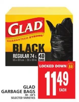 Food Basics Glad garbage bags offer