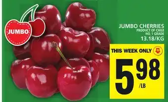 Food Basics Jumbo cherries offer