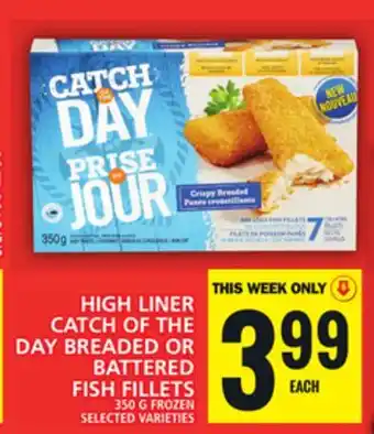 Food Basics High liner catch of the day breaded or battered fish fillets offer