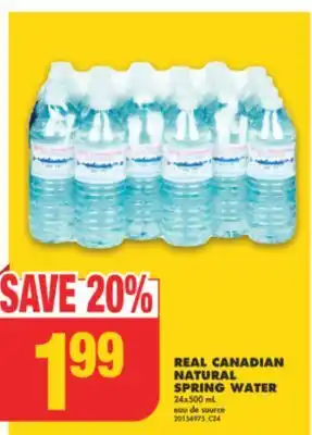 No Frills Real canadian natural spring water, 24x500 ml offer