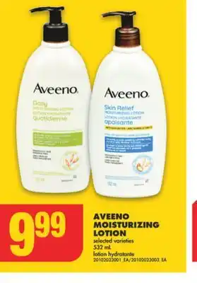 No Frills Aveeno moisturizing lotion, 532 ml offer