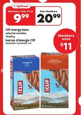 Independent Grocer Clif energy bars, 12x68 g offer