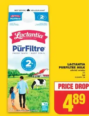 No Frills Lactantia purfiltre milk, 2 l offer