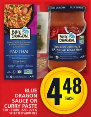 Food Basics Blue dragon sauce or curry paste offer