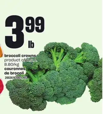 Independent Grocer Broccoli crowns offer