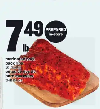 Independent Grocer Marinated pork back ribs offer