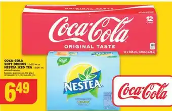 No Frills Coca-cola soft drinks 12x355 ml or nestea iced tea 12x341 ml offer