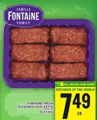 Food Basics Fontaine fresh seasoned veal kefta offer