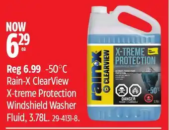 Canadian Tire Rain x -50°c rain-x clearview x-treme protection windshield washer fluid, 3.78l offer