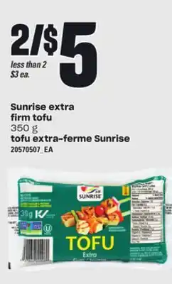 Independent Grocer Sunrise extra firm tofu, 350 g offer