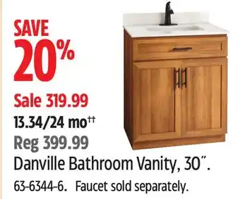 Canadian Tire Canvas danville bathroom vanity, 30˝ offer