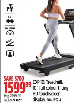 Canadian Tire Nordictrack exp 10i treadmill offer