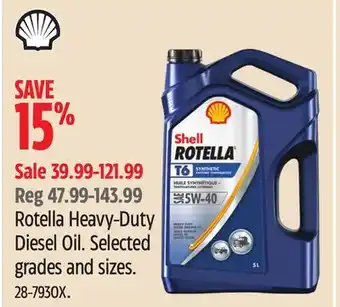 Canadian Tire Rotella heavy-duty diesel oil offer
