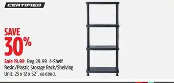 Canadian Tire Certified resin/plastic storage rack/shelving unit, 23 x 12 x 52˝ offer
