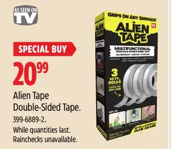 Canadian Tire Alien tape double-sided tape offer