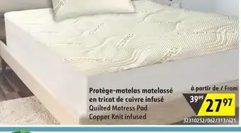 Hart Quilted matress pad copper knit infused offer