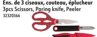 Sushi Shop 3pcs scissors, paring knife, peeler offer