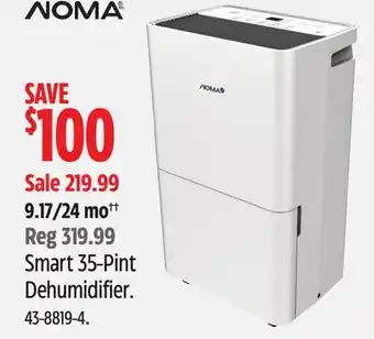 Canadian Tire Noma iq smart 35-pint dehumidifier offer